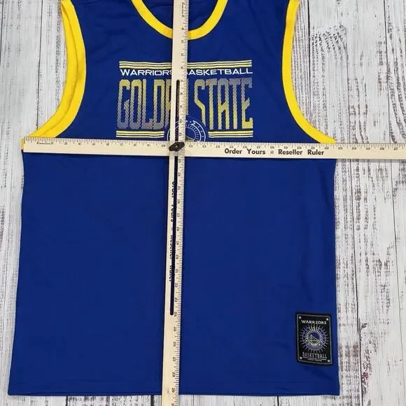 UNK Stephen Curry 30 Warriors Jersey Tank Men’s XL Blue Mesh Sleeveless - Picture 5 of 5